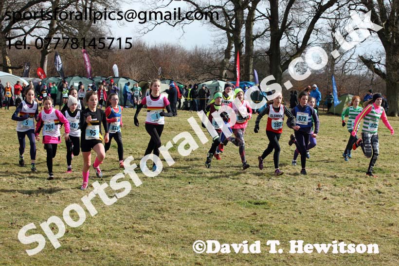 Girls under-13s Start Fitness NEHL, Alnwick. Photo: David T. Hewitson/Sports for All Pics